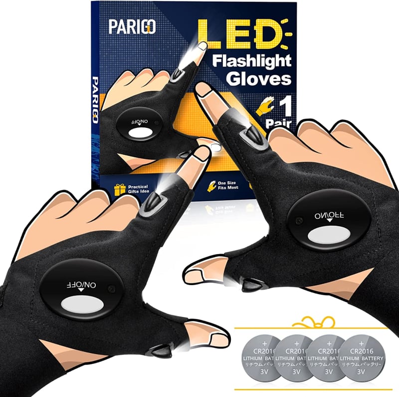 LED Flashlight Gloves Gifts for Men - Stocking Stuffers for Men