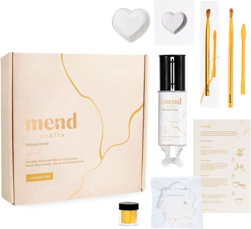 Kintsugi Repair Kit with Ceramic Dish