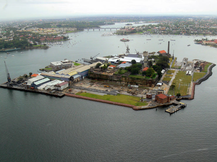 Take a ferry to Cockatoo Island and explore the historic shipyards and prison
