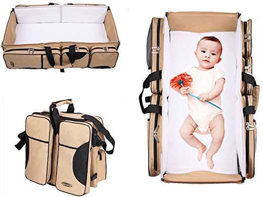 in 1 Travel Bassinet Diaper Bag ,Portable Change Station