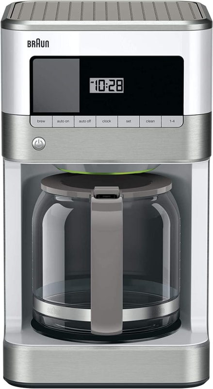 Braun KF6050WH BrewSense Drip Coffee Maker, White