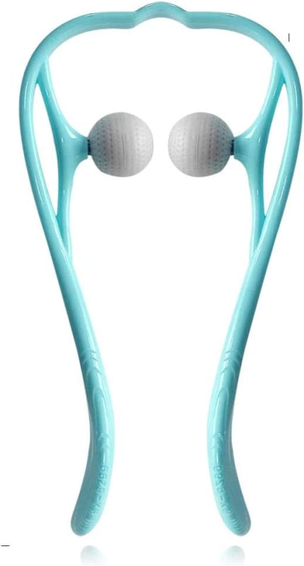 Neck Massager Pressure Point, Vitta Manual Trigger Point Massager for Neck Pain Relief Shiatu Lightweight & Portable for Home and Office Blue