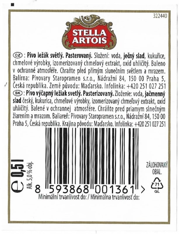 Stella Artois 0,5l Etk.B