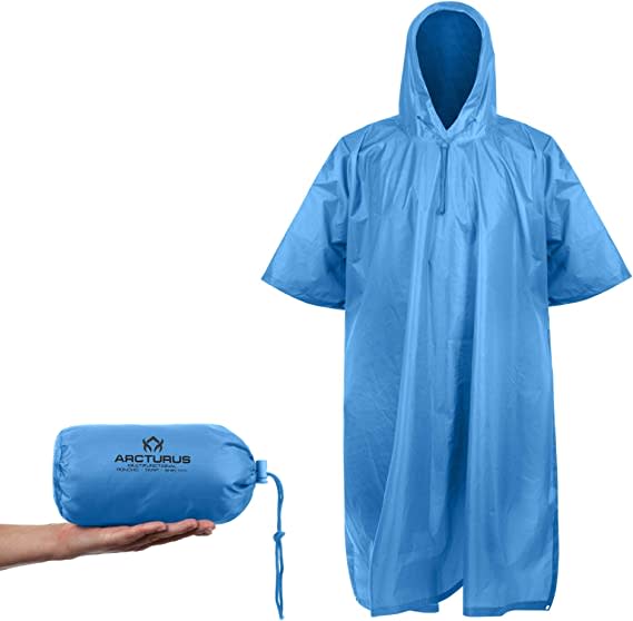 Lightweight Ripstop Nylon Rain Poncho
