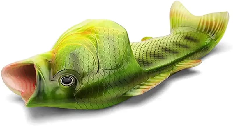 Creative Fish Slippers Man Funny Fish Sandals Men Beach Bass flip Flops Slides