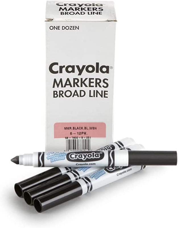 Washable black marker
