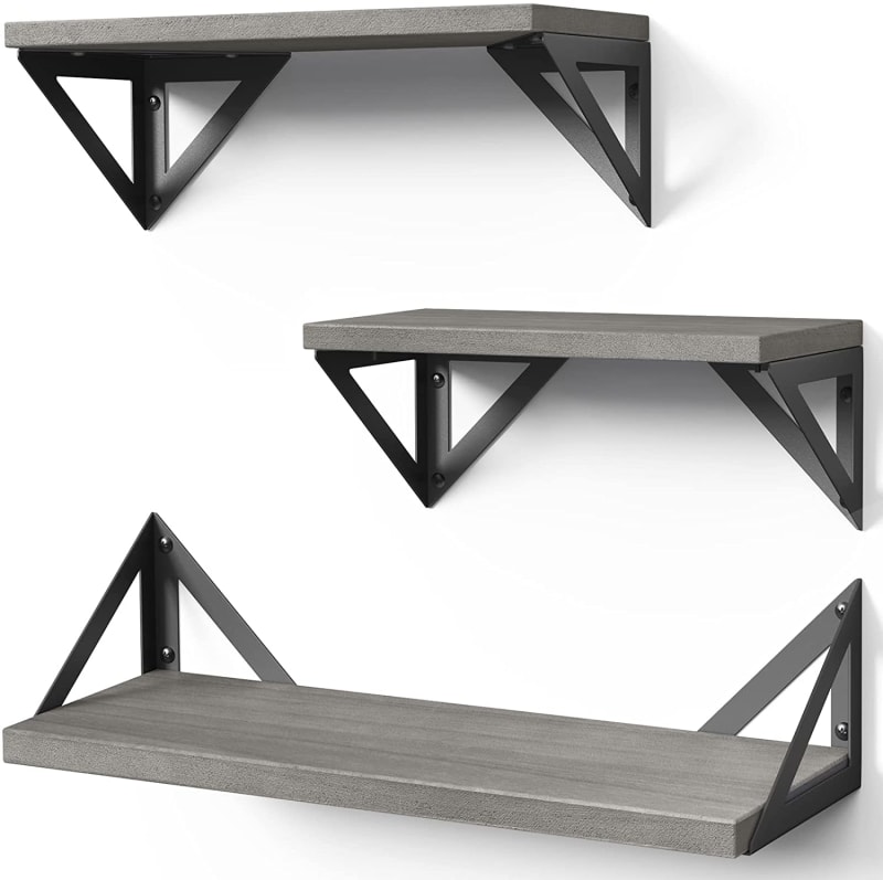 Rustic Wood Floating Shelves