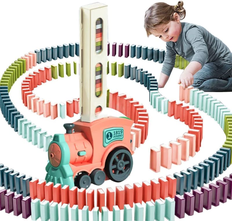 2023 Upgrade Electric Domino Train Blocks Set