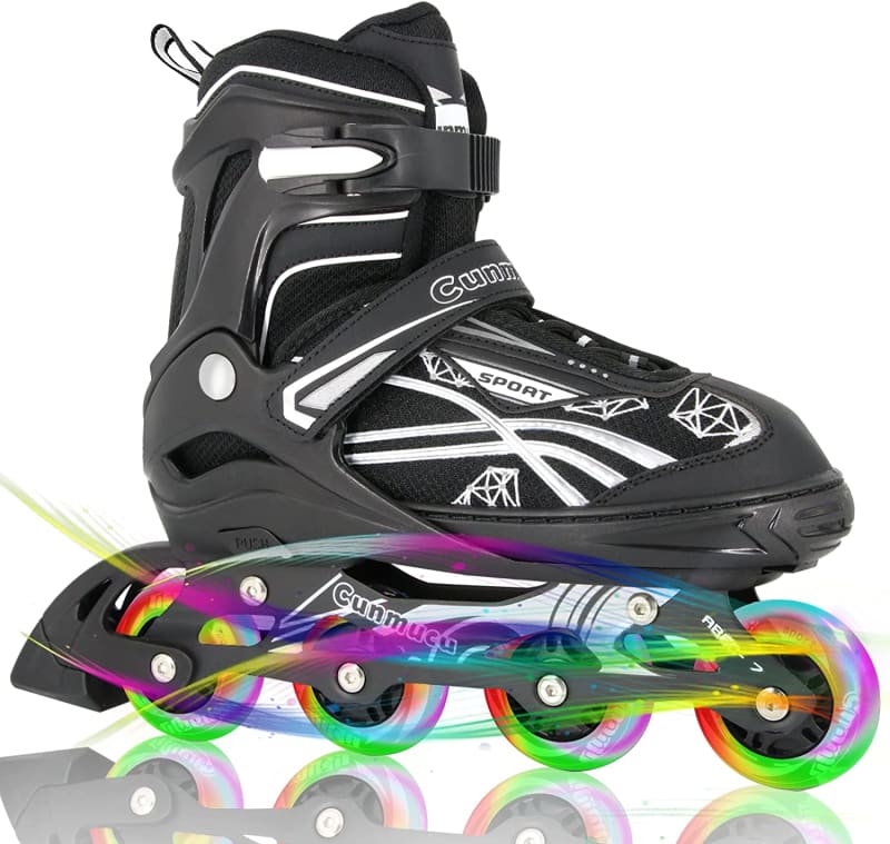 Adjustable Roller Blades Skates for Girls Boys Kids with All Illuminating Wheels