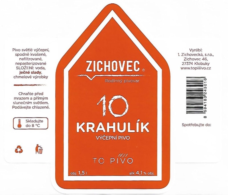 Zichovec 10 Krahulík 1,5l Etk. A