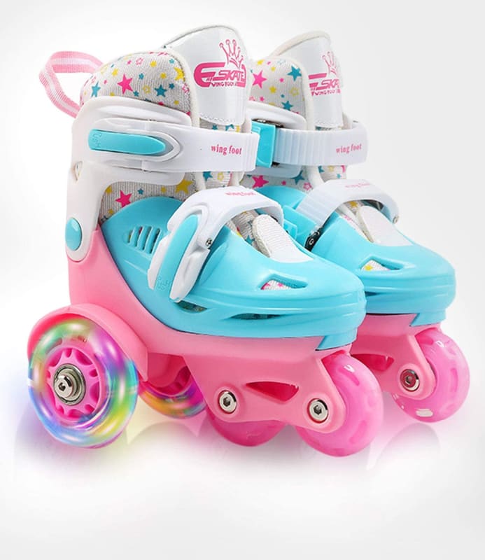 Adjustable Roller Skates for Kids Girls Ladies with Light Up Flash LED Wheels