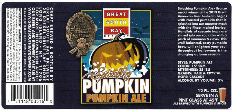 Great South Bay Pumpkin Ale Etk. A