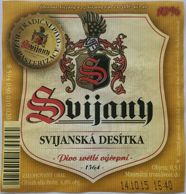 Svijanská desítka bez pasterizace