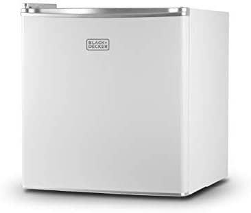 BLACK+DECKER BCRK17W Compact Refrigerator Energy Star Single Door Mini Fridge with Freezer