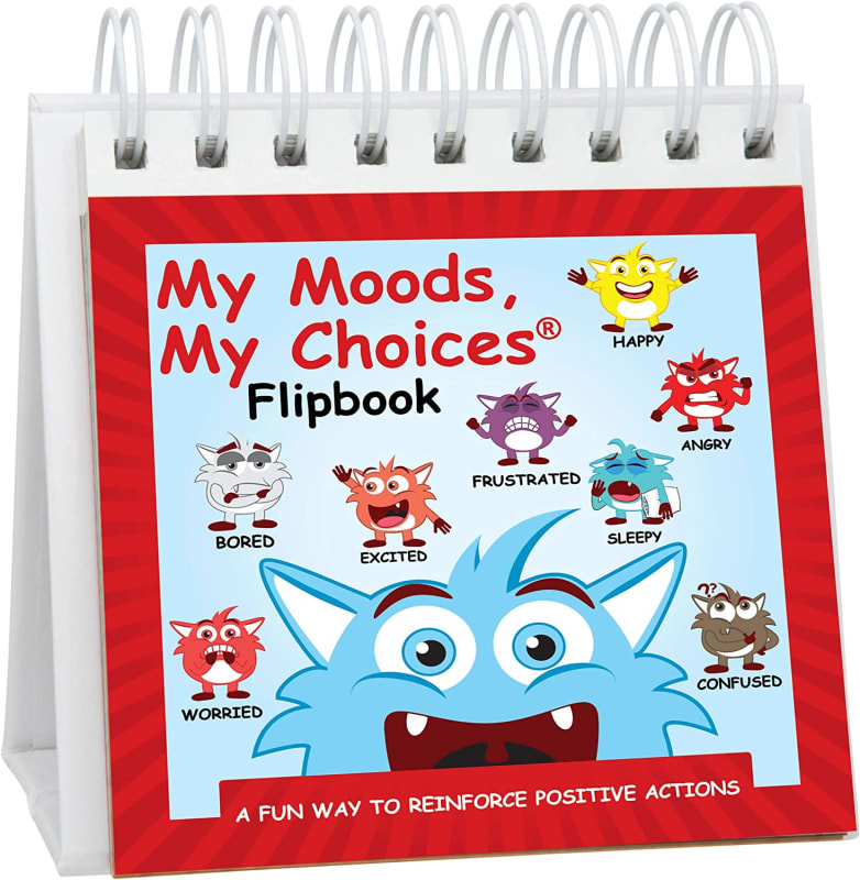 The Original Mood Flipbook for Kids; 20 Different Moods/Emotions; Autism; ADHD; Help Kids Identify Feelings and Make Positive Choices;