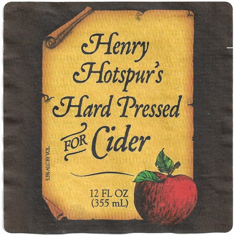 Hard Pressed Cider Henry Hotspur's