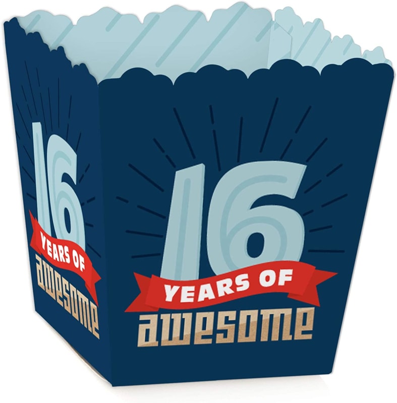 Sweet Sixteen Birthday Party Treat Candy Boxes