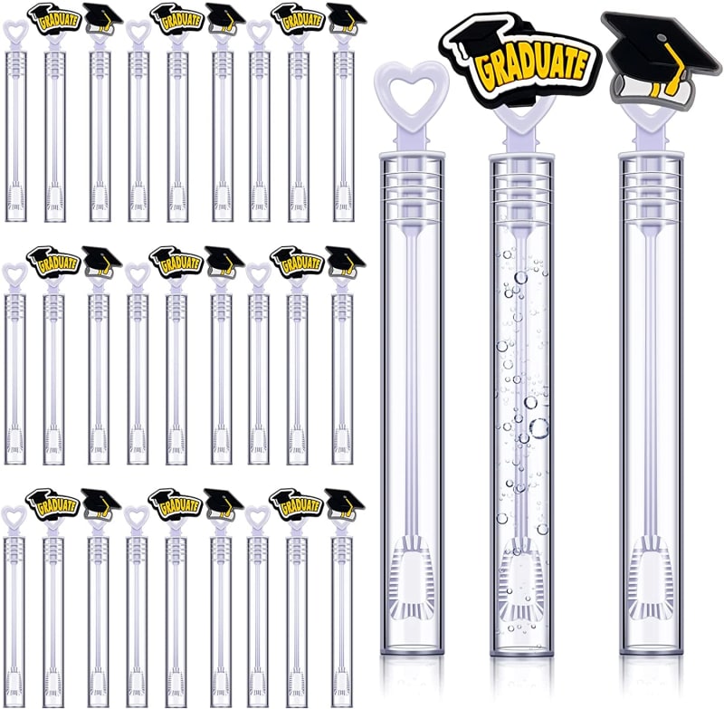 Graduation Hat Bubbles Clear