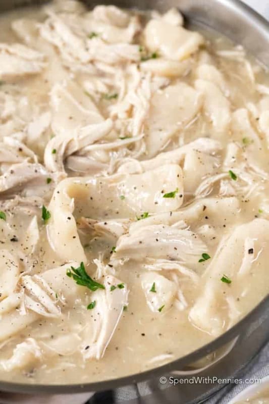 Make homemade chicken and dumplings