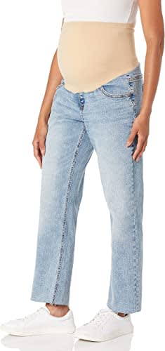 Women's Indigo Blue Stretch Secret Fit Belly Straight Jean