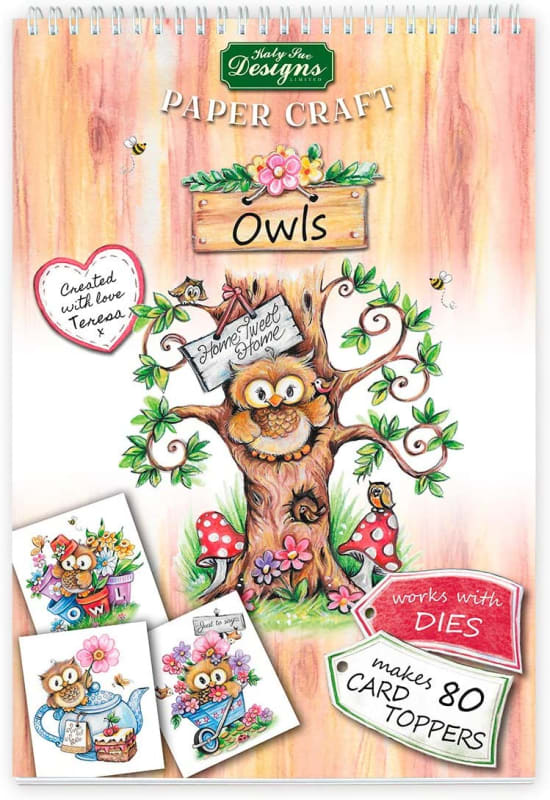 'Owls' Paper Craft Pad Card Making Kit