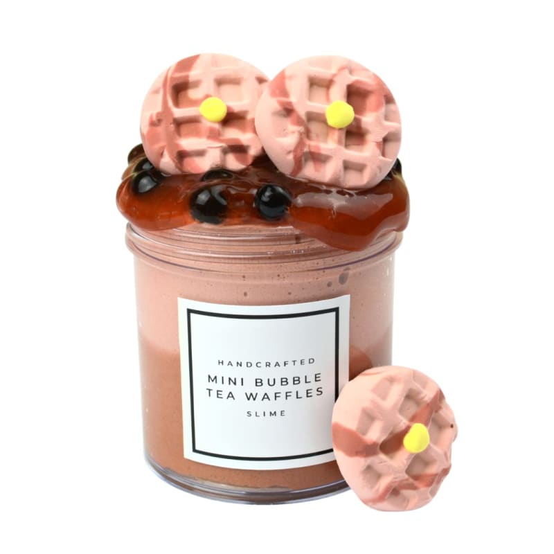 Mini Bubble Tea Waffles Slime
