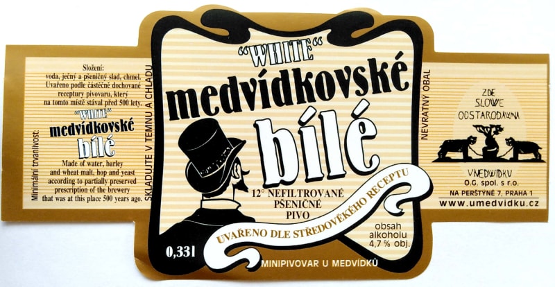 U Medvídků Medvídkovské bílé Etk. A