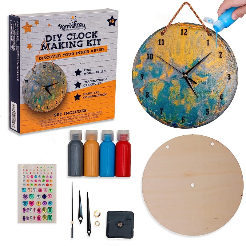 DIY Clock kit w Round Wood