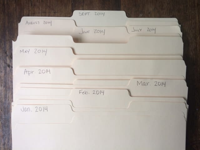 Start a separate folder for official receipts and invoices