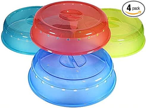 4 Pack of Microwave Plate Bowl Splatter Cover