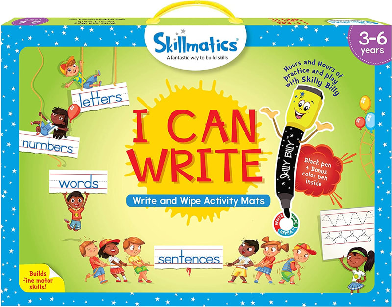 Educational Game : I Can Write | Reusable Activity Mats with 2 Dry Erase Markers