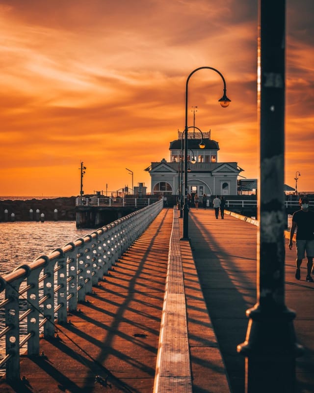 Watch a sunset at St Kilda Beach