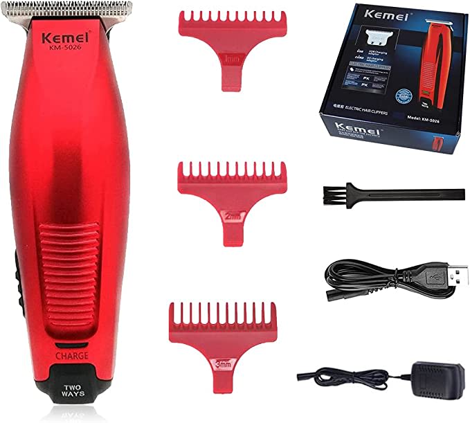 KEMEI Men's Precision Modelling DIY Hair Cutter Baldheaded Hair Beard Trimmer Professional Barber Cordless Hair Clipper Machine Rechargeable Hair Trimmers