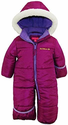 Baby Girls' One-Piece Puffer Winter Snowsuit