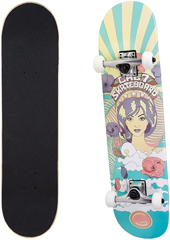 Cal 7 Complete Standard Skateboard 7.5-8-Inch Deck