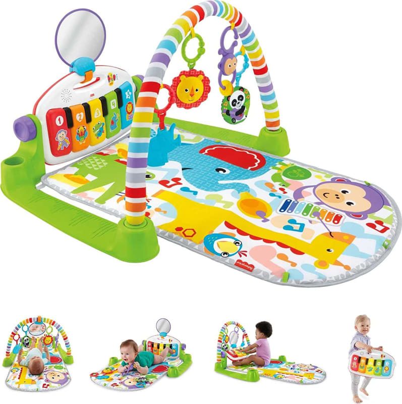 Deluxe Kick 'n Play Piano Gym, Green, Gender Neutral (Frustration Free Packaging)