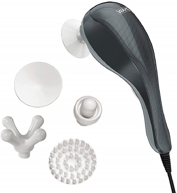 Wahl Clipper Massager with 3 Attachment Heads for Powerful, Lightweight, and Quiet Massaging at Home - Model 4120-600