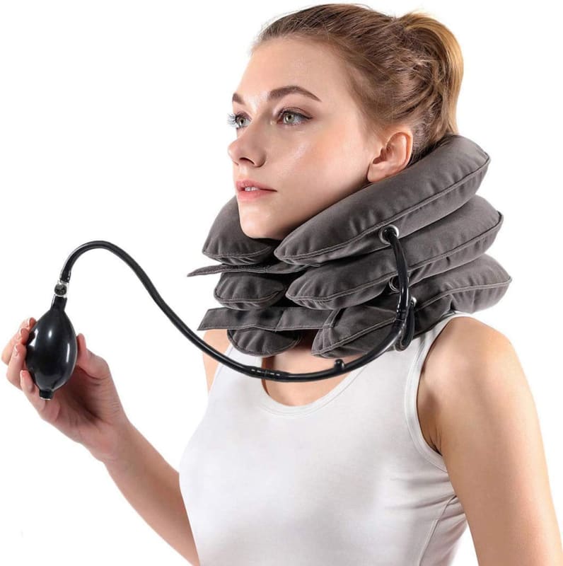 Cervical Neck Traction Device for Instant Neck Pain Relief - Inflatable & Adjustable Neck Stretcher Neck Support Brace, Best Neck Traction Pillow for Home Use Neck Decompression