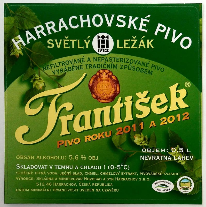 František světlý ležák 0,5l nevratná lahev Etk. A