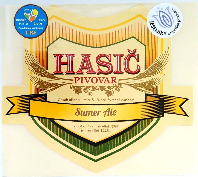 Hasič Summer Ale Svrchní kvašené dobré město