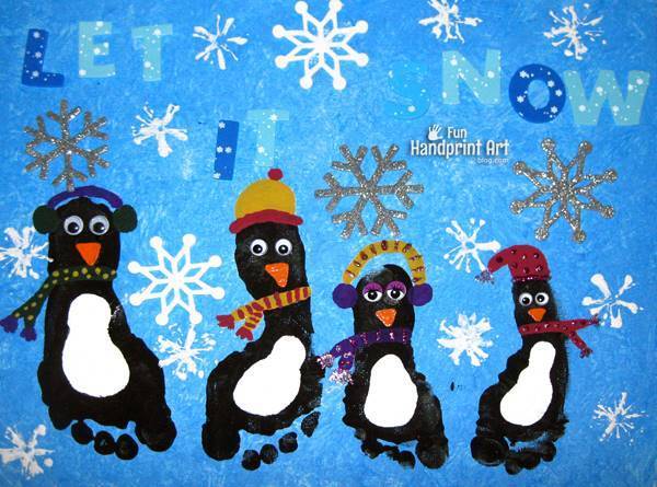 Footprint Penguin Wall Hanging