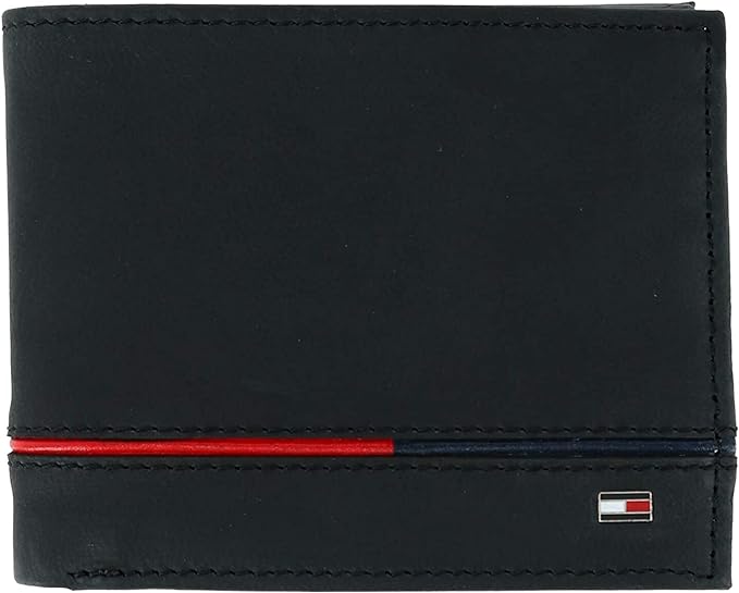 Tommy Hilfiger Men's Leather Wallet – Slim Bifold with RFID Blocking