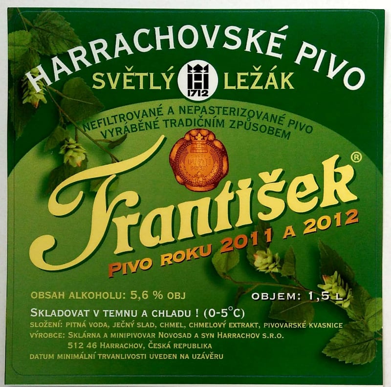 František světlý ležák 1,5l kulaté rohy Etk. A