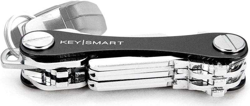 Classic - Compact Key Holder and Keychain Organizer (up to 14 Keys, Black)