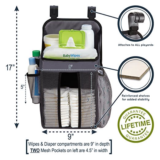 Playard Diaper Caddy and Nursery Organizer for Baby's Essentials