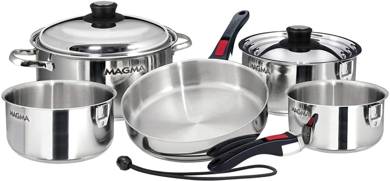 Duxtop Whole-Clad Tri-Ply Stainless Steel Induction Cookware Set, 10PC  Kitchen Pots and Pans Set, Oven and Dishwasher Safe Cookware 
