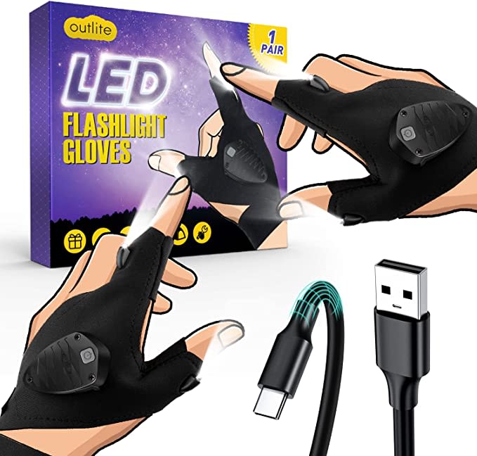 Rechargeable Led Flashlight Gloves