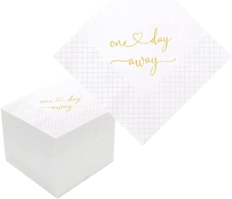 One Day Away Rehearsal Dinner Cocktail Napkins